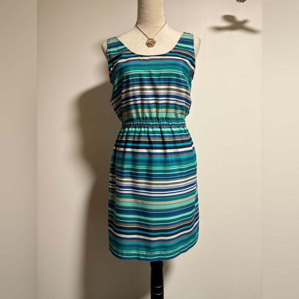 3/$10 LOFT Striped Midi Dress